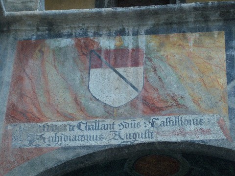 Château de Châtillon. Fresques de la salle des archives, début XVe siècle.