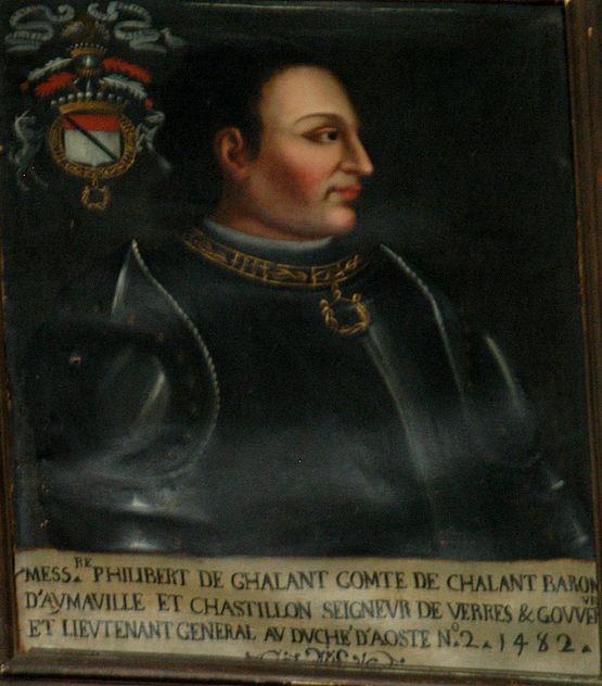 Château de Châtillon. Portrait de Philibert de Challant.